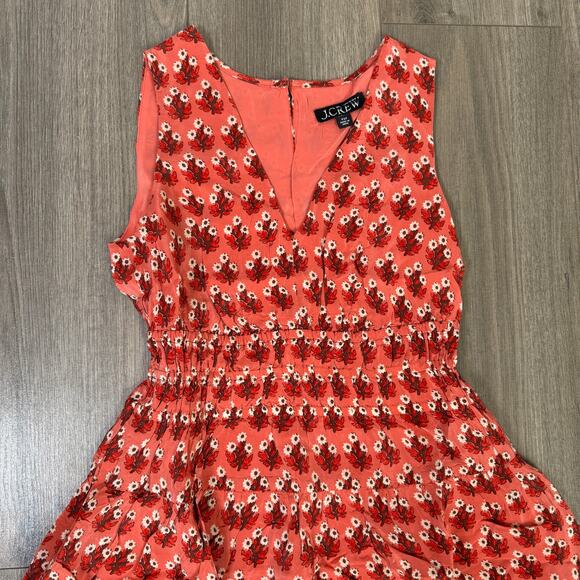 J Crew Ruffle Slip Floral Viscose Chiffon Midi Dress US Women's XS Petite - Picture 5 of 7